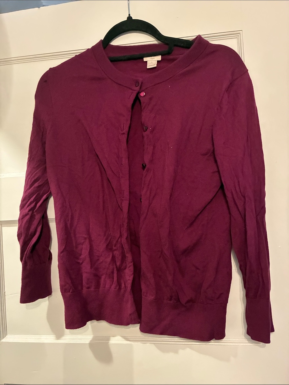 J. Crew Plum The Clare Cardigan Sweater
